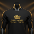 Billionaire Crown Circle Muscle Tee — Black & Gold