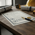 Permit documents on desk - Basic Review